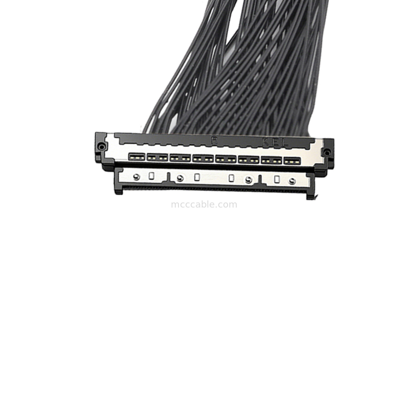 30-Position 0.4mm USL20-30SS-017B Micro Coaxial Cable 10Gbps High-Speed Data Connector for AI Cameras