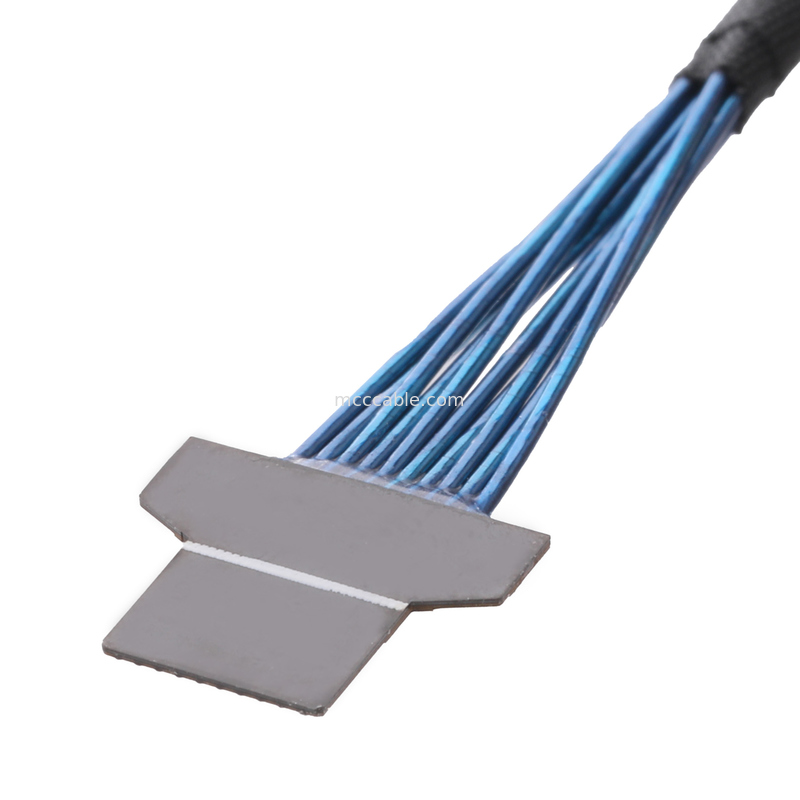 36AWG Micro Coaxial Cable – 50Ω Impedance – FPC 10-Pin to FPC 10-Pin – UL1354