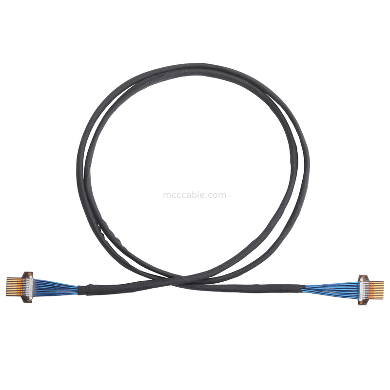 36AWG Micro Coaxial Cable – 50Ω Impedance – FPC 10-Pin to FPC 10-Pin – UL1354