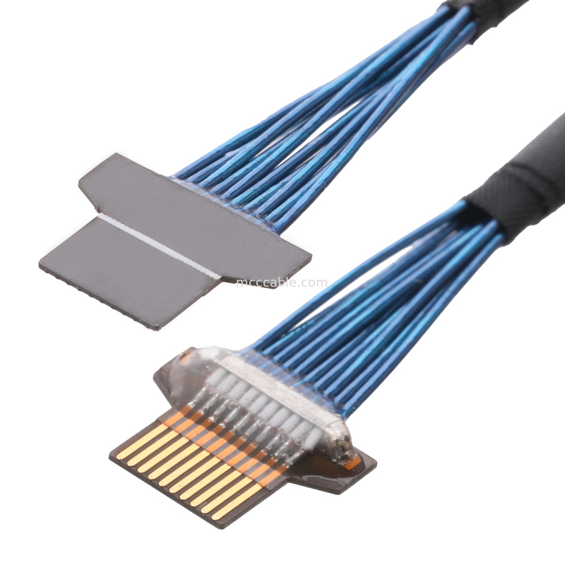 36AWG Micro Coaxial Cable – 50Ω Impedance – FPC 10-Pin to FPC 10-Pin – UL1354