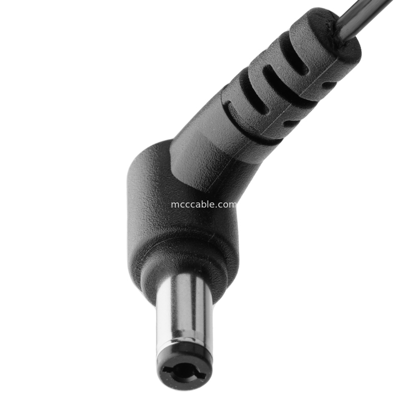 90 Degree DC Plug 2.1x5.5mm to 2-Pin Cable Assembly - UL2648 24AWG