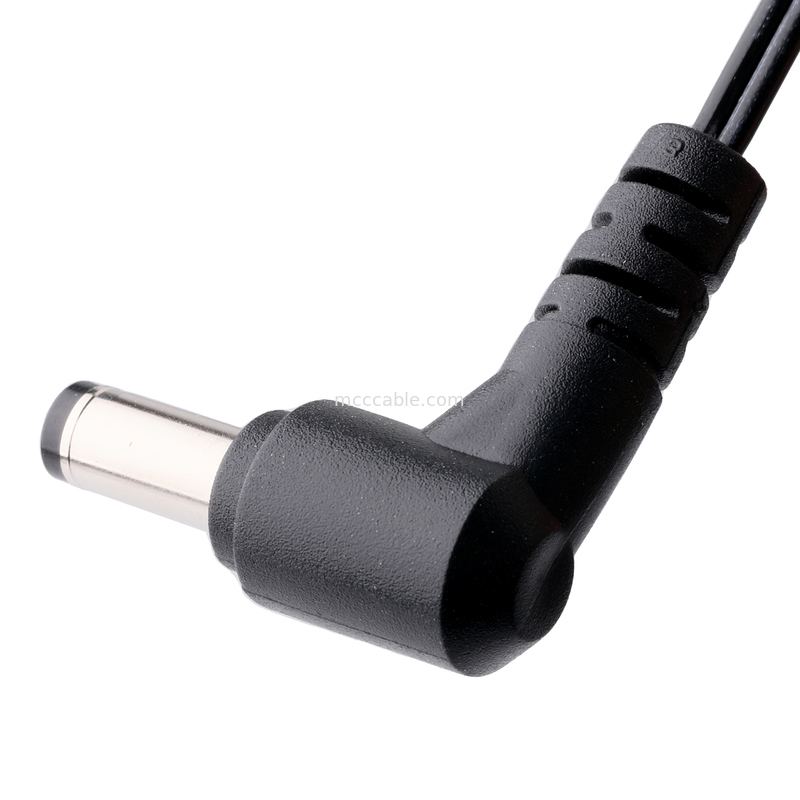 90 Degree DC Plug 2.1x5.5mm to 2-Pin Cable Assembly - UL2648 24AWG