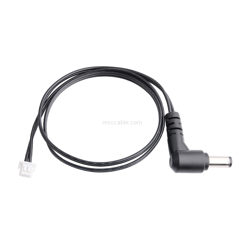 90 Degree DC Plug 2.1x5.5mm to 2-Pin Cable Assembly - UL2648 24AWG