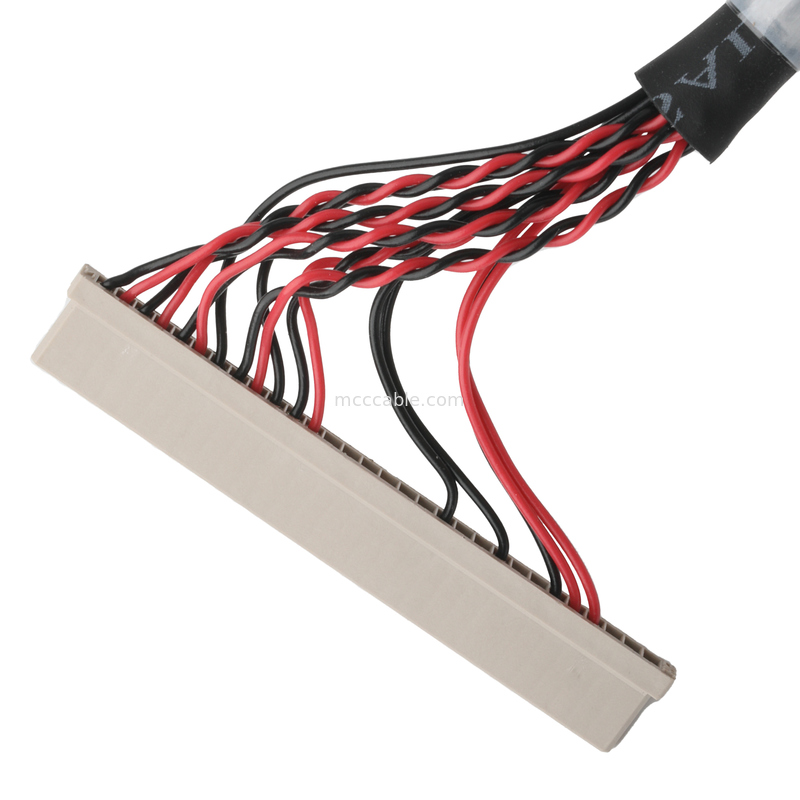 1.0mm to 1.25mm Pitch LVDS Cable Assembly - UL1571 28AWG LCD Display Connection