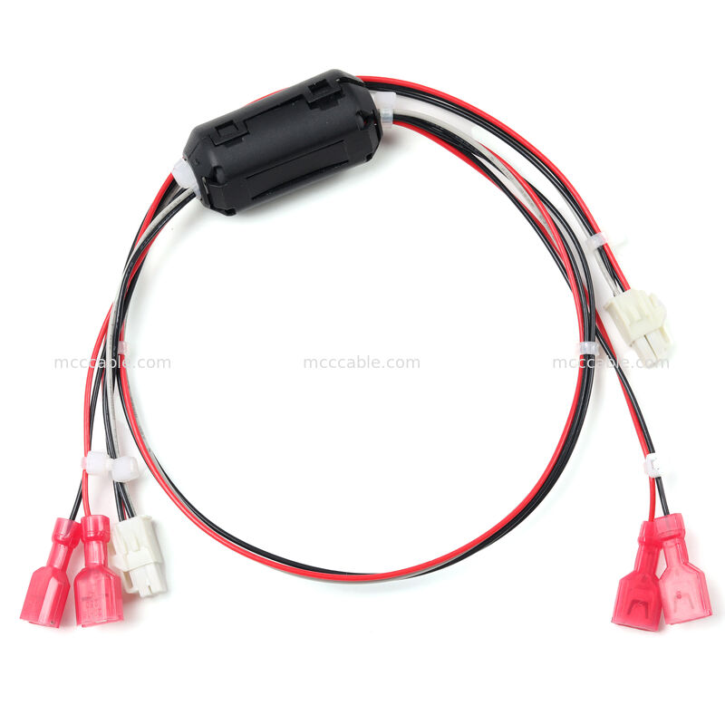 4Pin Nano-Fit to 6.3mm Female Blade Terminal Power Wiring Harness with Ferrite Core