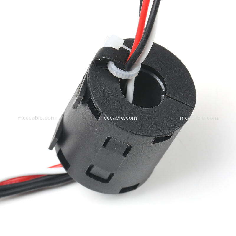6.3mm Female Blade Terminal Power Wiring Harness with Ferrite Core UL3239