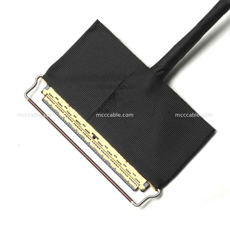 Custom 20453 50Pin to 30Pin Micro Coax Display Cable Assembly for LCD Driver Boards