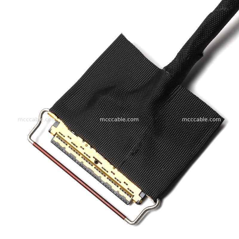 Custom 20453 50Pin to 30Pin Micro Coax Display Cable Assembly for LCD Driver Boards