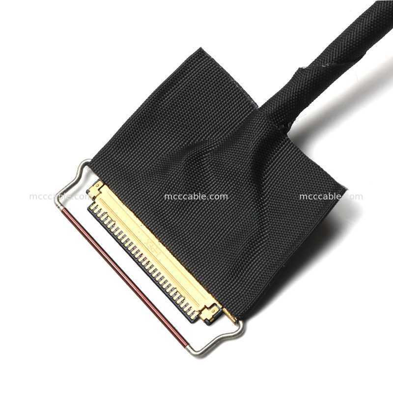 Custom 20453 50Pin to 30Pin Micro Coax Display Cable Assembly for LCD Driver Boards
