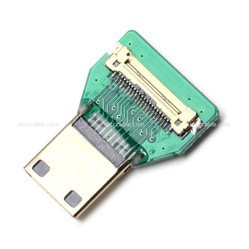 Custom Micro HDMI to Mini HDMI Micro Coax Cable Assembly for Embedded Display Systems