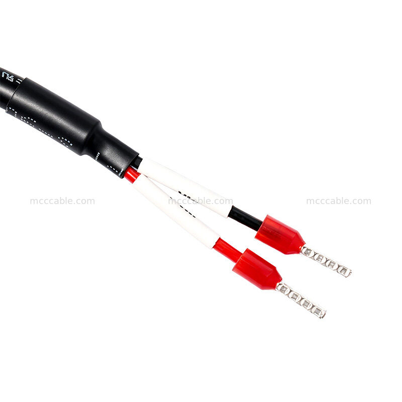 Custom 24V 18AWG 2-Conductor Ferrule Power Cable Assembly for Industrial Equipment