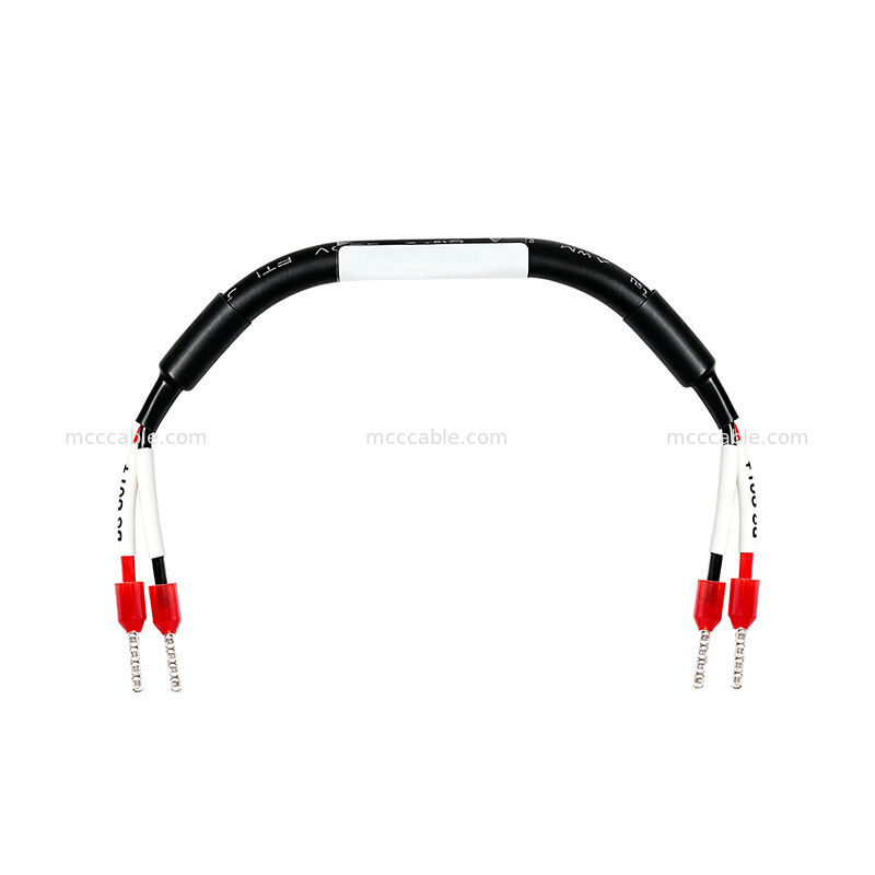 Custom 24V 18AWG 2-Conductor Ferrule Power Cable Assembly for Industrial Equipment