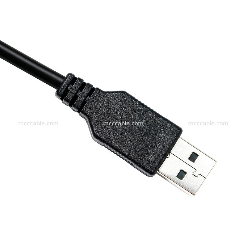 Custom TWN4 USB 2.0 Cable Assembly 20cm 28AWG Shielded 8 Position Connector