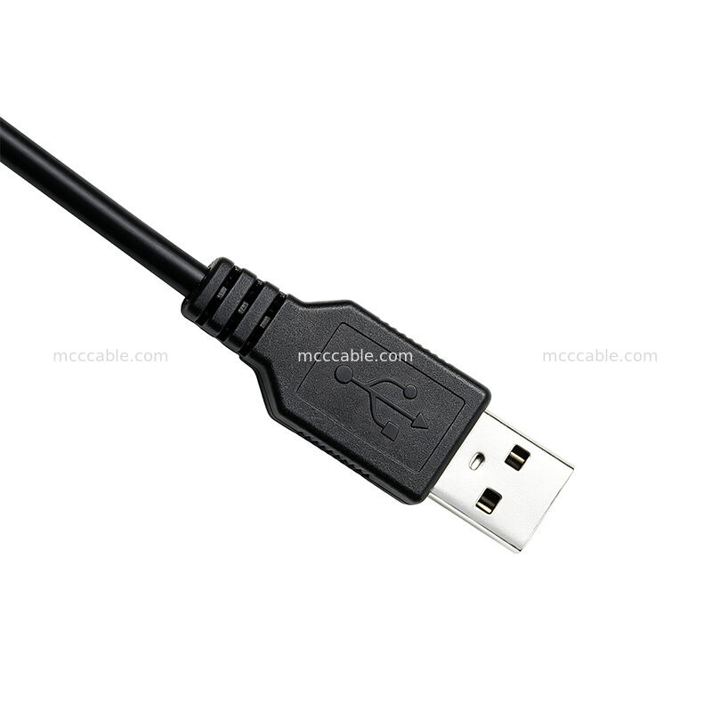 Custom TWN4 USB 2.0 Cable Assembly 20cm 28AWG Shielded 8 Position Connector