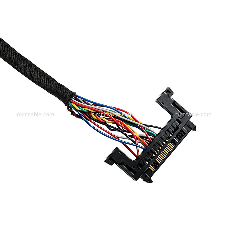 Custom 28AWG LVDS Cable Assembly with 0.5mm Pitch Connector for Display Systems
