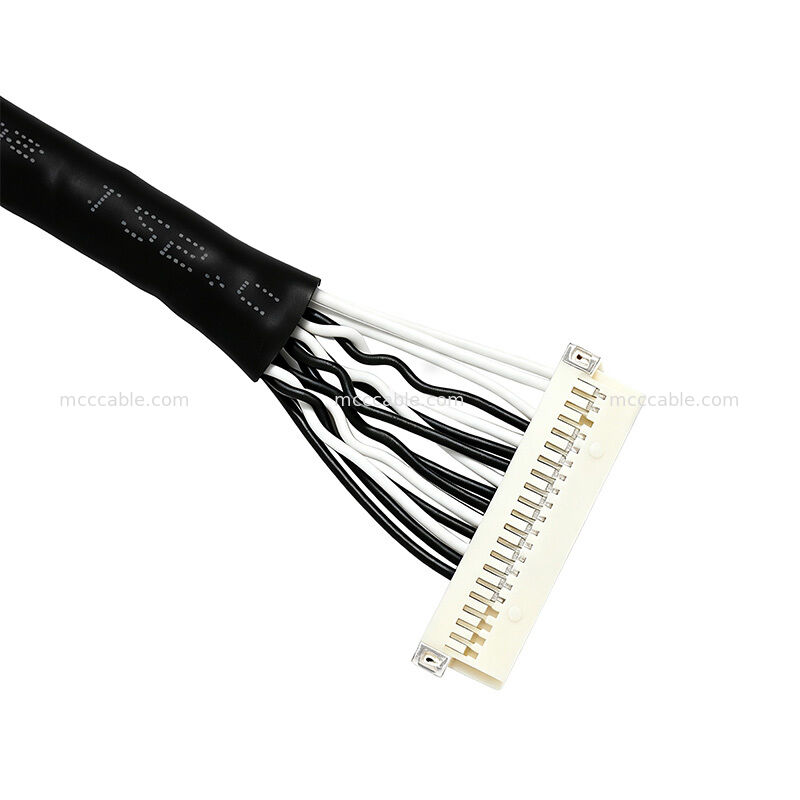 Custom 28AWG PVDF LVDS Cable Assembly with 1.0mm Pitch Connector for Display