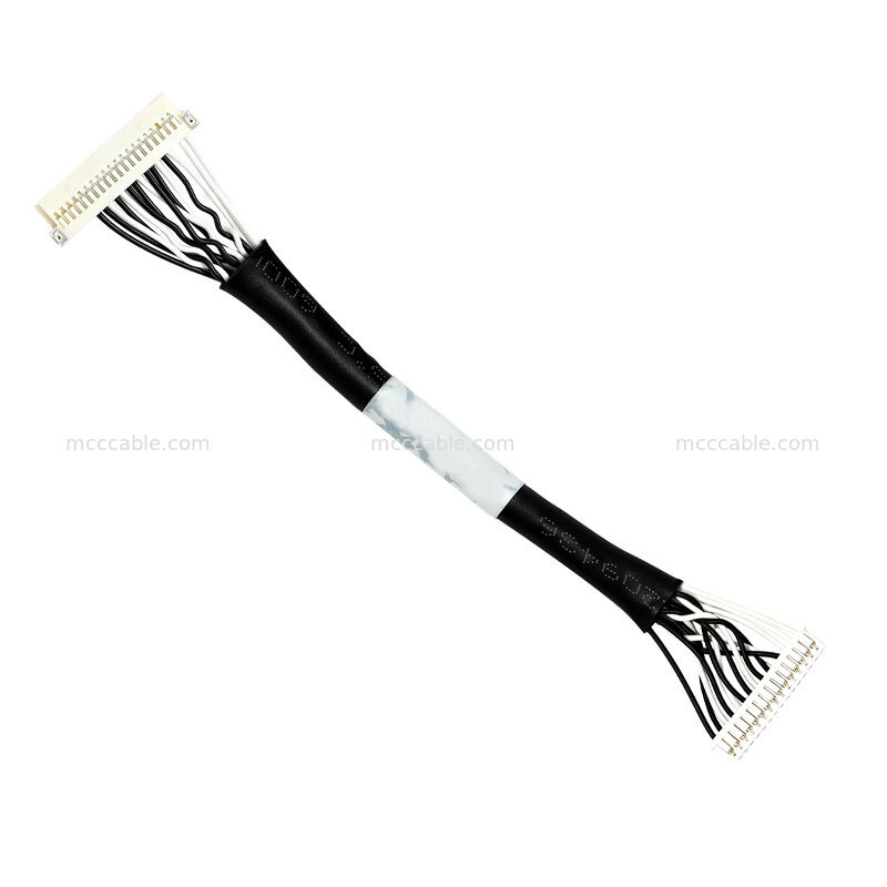Custom 28AWG PVDF LVDS Cable Assembly with 1.0mm Pitch Connector for Display