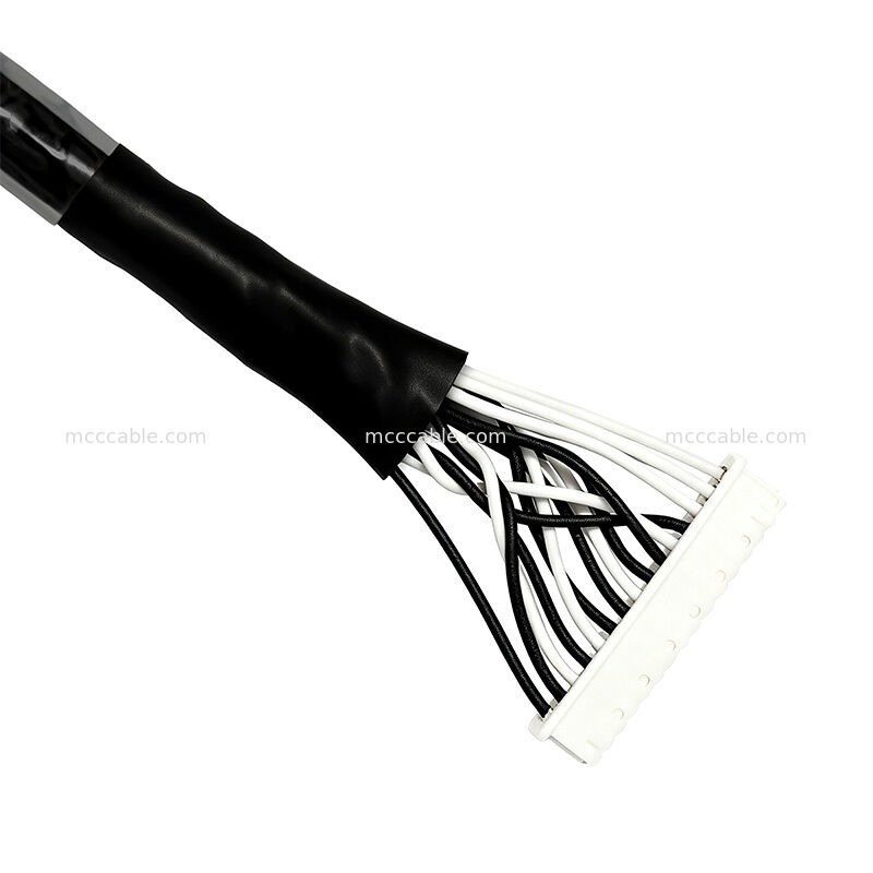 Custom 28AWG PVDF LVDS Cable Assembly with 1.0mm Pitch Connector for Display