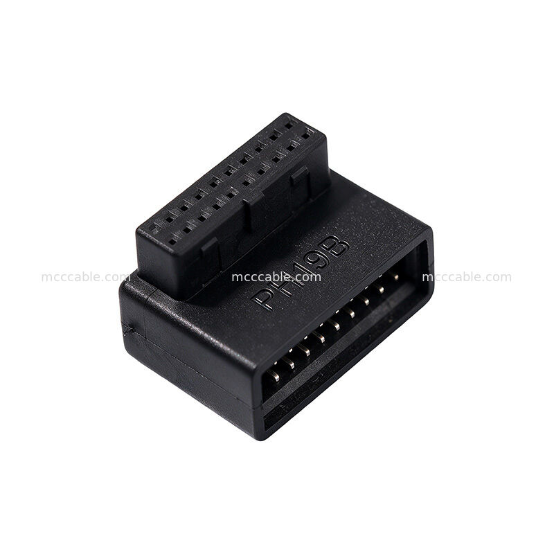 PH19B+ 90-Degree USB 3.0 19/20-Pin Motherboard Adapter with Molded Design