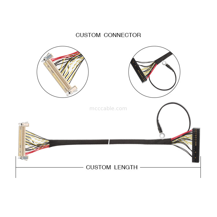 30 Pin LVDS Cable Assembly , 51 Pin FI X30HL-B Lvds Cable For Lcd Panel