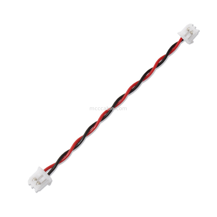 JST Wire Harness XHP-2 Connector cable 22AWG UL1007 Black Red 2P Glued Cable