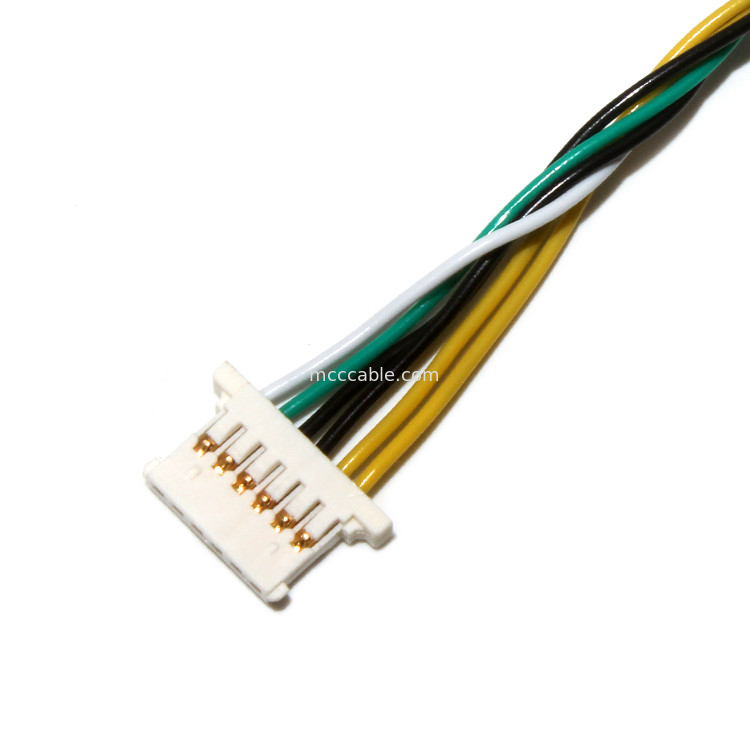 1.25mm LED Cable Assembly , Molex Cable Assembly 51146 0600 To JST PHR 6