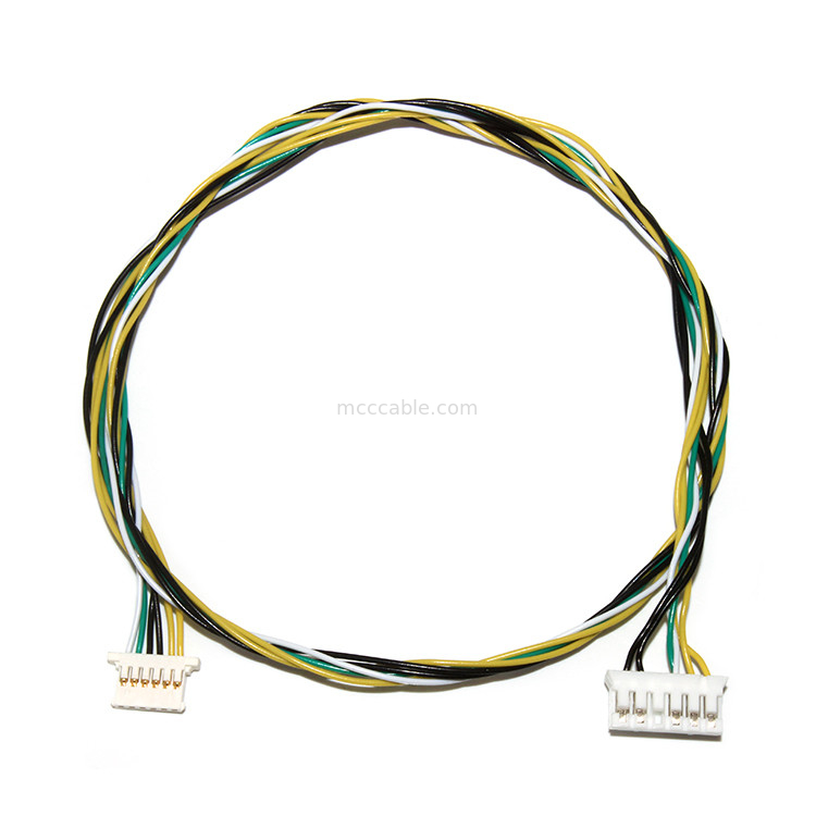 1.25mm LED Cable Assembly , Molex Cable Assembly 51146 0600 To JST PHR 6