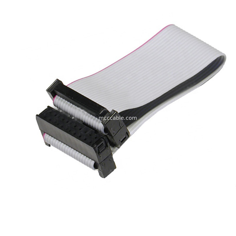 2.54 mm pitch Flat Flexible Ribbon Cable , 10 Pin IDC Cable 60mm Length