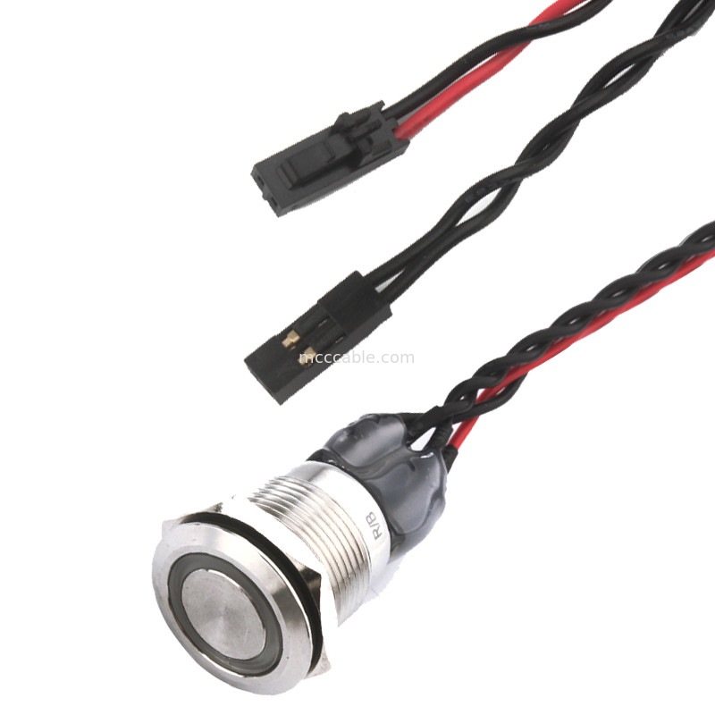 Bulgin Mpi002 28 D4 Red Blue Led Power Switch cable For Rl To Molex 50579402