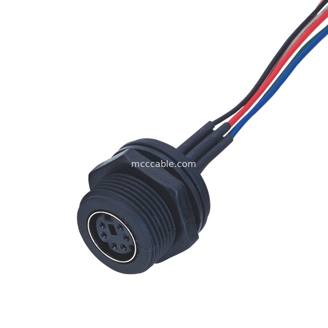 MD WF 6 Pin Mini Din Cable , IP67 Straight Isobus Cable lvds display connector