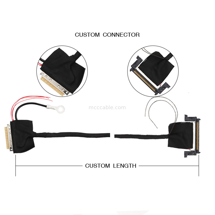 32AWG LVDS Cable Assembly 40 Pin 88441-40 To 50 Pin JAE F1-RE51HL