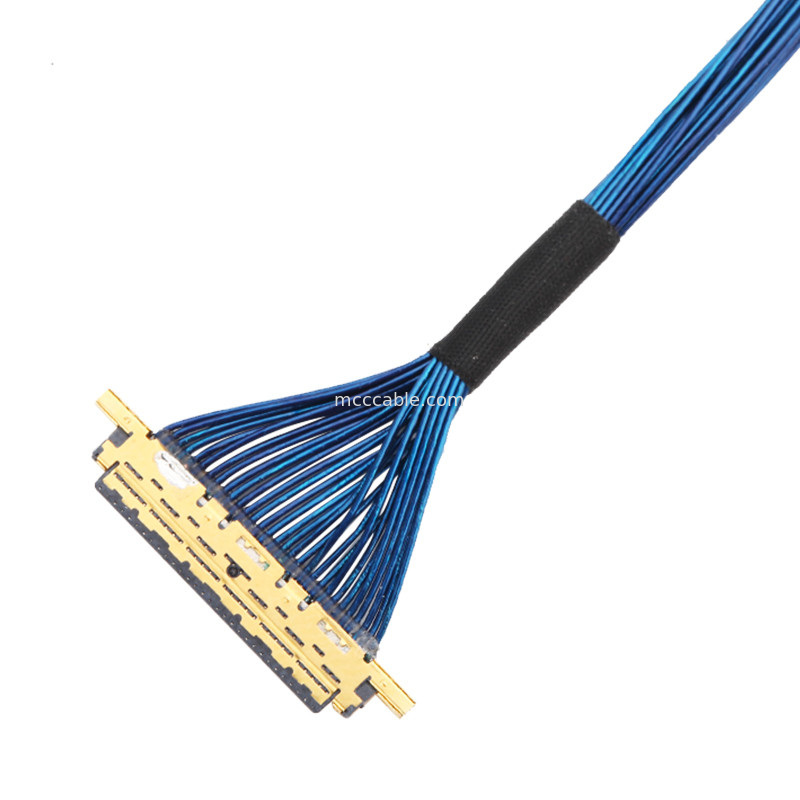Micro Coaxial 20453-230T-03 To 20453-230T-03 Lvds Edp Cable Assembly 0.5mm Pitch