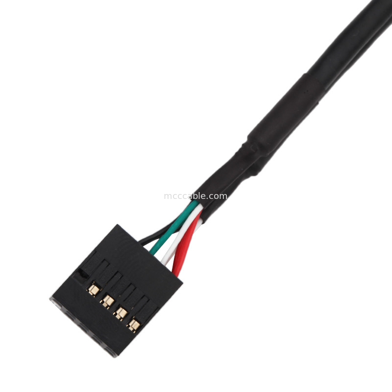 HSG 100mm Length Wire Harness Cable Assembly 2×5 Pin Black To PHD-2×5P