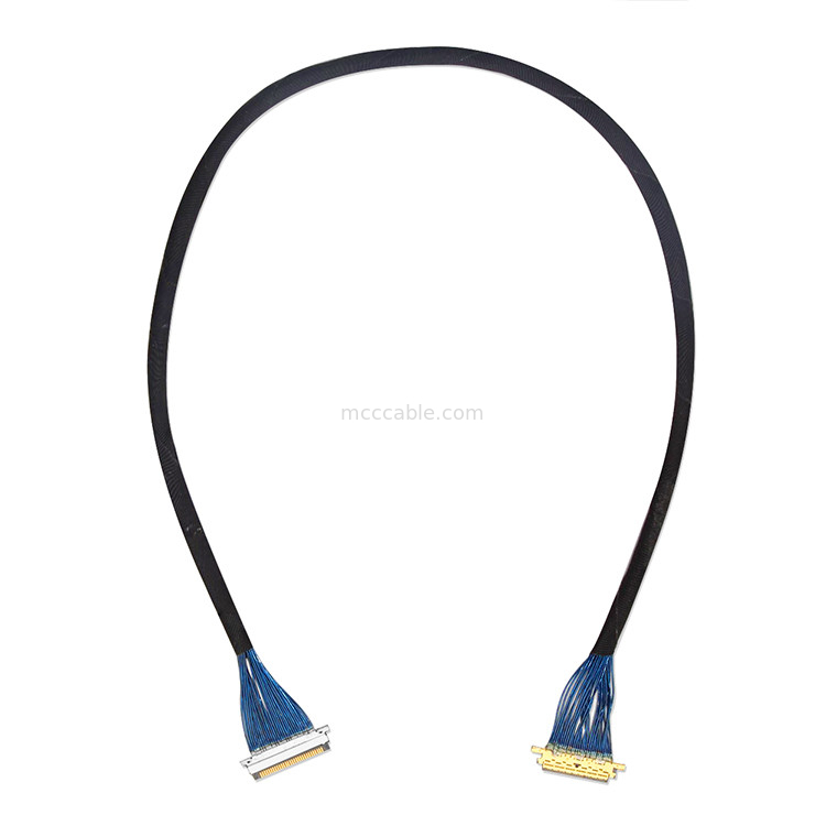 Custom Length LVDS Micro Coaxial Cable  0.4mm 20453z-030 SD to 20347  With Mechanical Lock