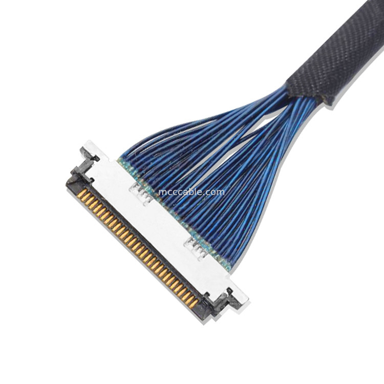 Custom Length LVDS Micro Coaxial Cable  0.4mm 20453z-030 SD to 20347  With Mechanical Lock