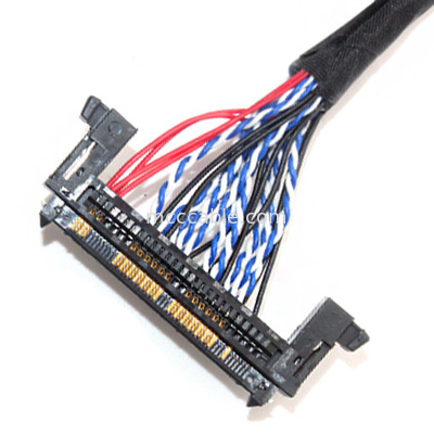 26AWG Lcd LVDS Cable Assembly 1.0mm Pitch JAE Fix-30ssl-Hf To HRS Df13 EDP