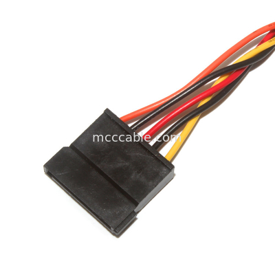 100MM Custom Wire Harness , 5 Pin Sata Power Cable ID Connectors