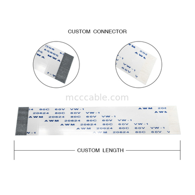 0.5mm Fpc Flat Cable , 35 Pin Fpc Cable UL Standard 150mm Long