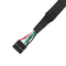 100mm Length  LVDS Cable Assembly Molex 51110-0860 8p To Duak Usb Hirose