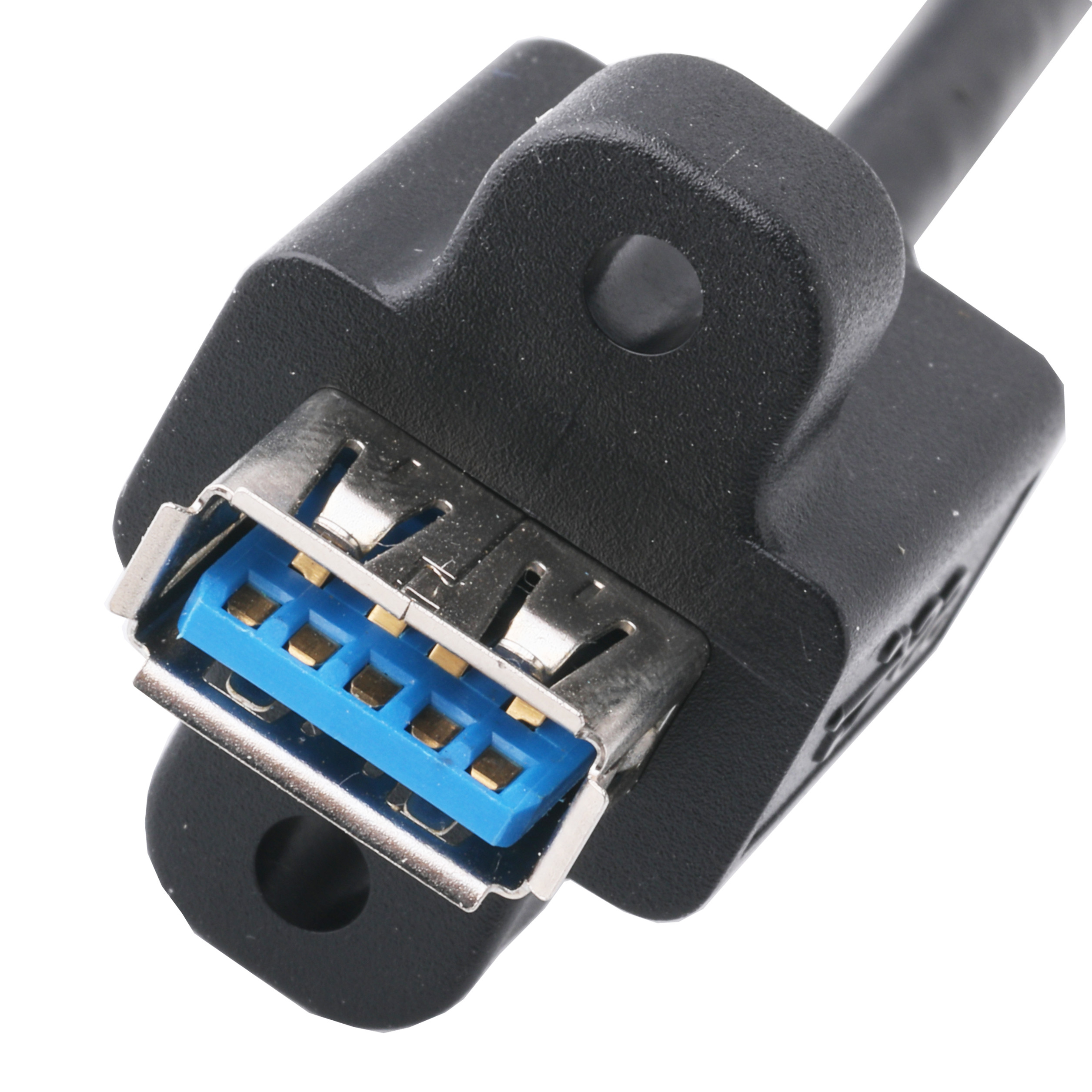 Usb Cable Bending Black Usb3 0 Cable Am 90 Degree Side Bend To Af Half Pack Screw Type ...