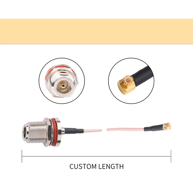 N Type Female Rf Coaxial Connector Mini Straight samtec high speed cable